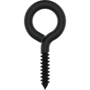 National Hardware Screw Eye (Black - 2 pk) 3 in.