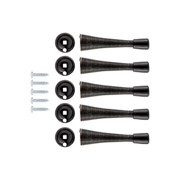 National Hardware Door Stop Spring (Matte Black - 5pk)