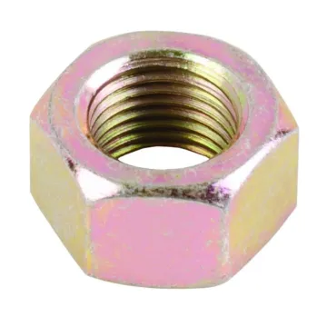 1/2"-20 Hex Nut, Fine Thread, Yellow Zinc