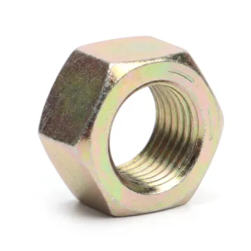 3/8"-24 Hex Nut, Fine Thread, Yellow Zinc