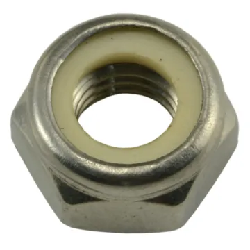 10 mm - 1.50 Nylon Lock Nut Coarse Thread, Stainless Steel   