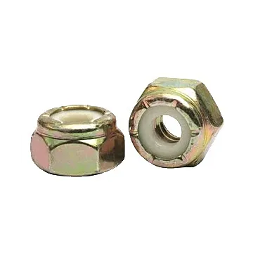 Titan™ Nylon Lock Nut 1/2"-13 Coarse Thread, Grade 8, Yellow Zinc
