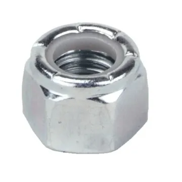 1/2"-13 Nylon Lock Nut Coarse Thread, Zinc   