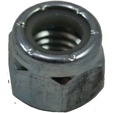 1/4"-20 Nylon Lock Nut Coarse Thread, Zinc   