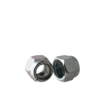 7/16"-14 Nylon Lock Nut Coarse Thread, Zinc   