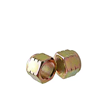 5/8"-18 Nylon Lock Nut Fine Thread, Yellow Zinc   