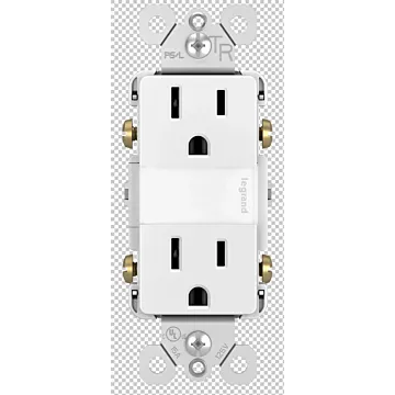 Pass & Seymour radiant® 15A Tamper-Resistant Outlet with Night Light, White