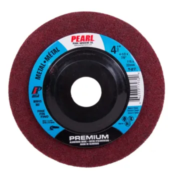 Pearl Abrasives 4-1/2" x 7/8" Aluminum Oxide Maroon Surface Prep Wheel, Fine Grit