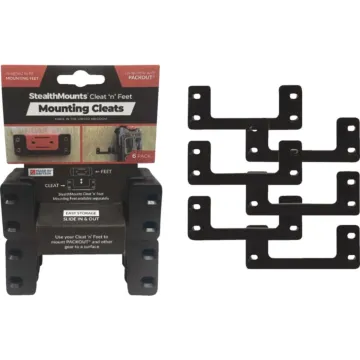 StealthMounts Cleat n' Feet Mounting Cleats Compatible with Milwaukee PACKOUT (6-Pack)