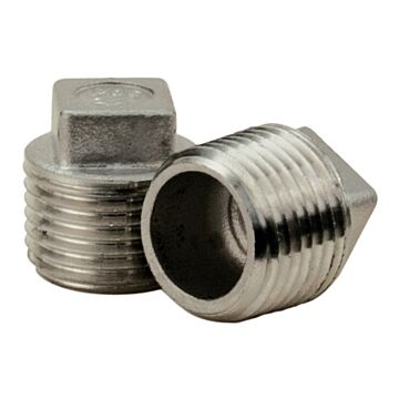 PLUMBEEZE 1/2" 304SS CORED PLUG ISO4144