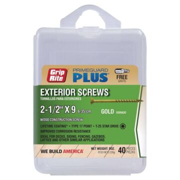 Grip-Rite #9 T-25 Star 2-1/2 in Deck Screw 40pk