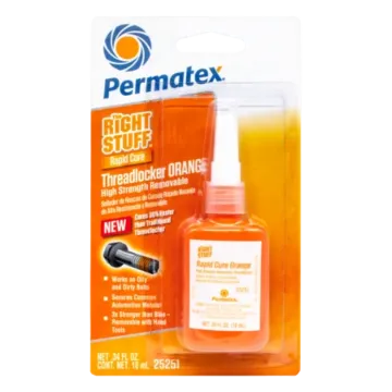 Permatex The Right Stuff® Rapid Cure High Strength Removable Threadlocker (Orange) 10 mL