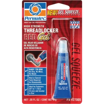 Permatex PERMATEX 0.2 Oz. Red High-Strength Gel Squeeze Threadlocker
