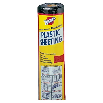 Warps 4 mil Plastic Sheeting (Black) 20 ft x 25 ft