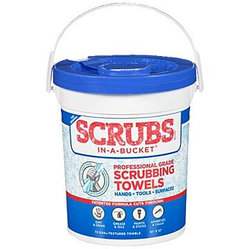 Permatex 10 x 12 in Dual Textured Blue Pre-Moistened Scrubbing Towel