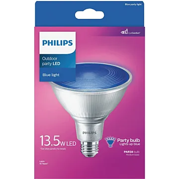 Philips Lighting 13.5PAR38/PER/BLUE/ND/ULW/G/120V 4/1FB