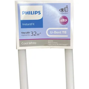 Philips Lighting Philips InstantFit 32W Equivalent 24 In. Cool White T8 U-Bent Bi-Pin LED Tube Light Bulb
