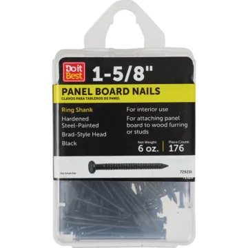 Do it Best Do it 1-5/8 In. 16-1/2 ga Black Ring Shank Paneling Nails (186 Ct.)