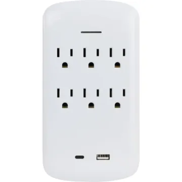 Prime 15A Wire & Cable 6-Outlet Surge Tap w/ USB-A & USB-C