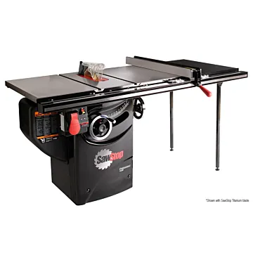 SawStop ASSEMBLY: 1.75HP Professional Cabinet Saw with 36” Professional T-Glide fence system, rails & extension table