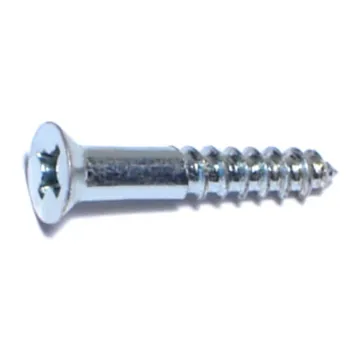 #5 x 3/4" Phillips Flat Head, Wood Screw, Zinc 