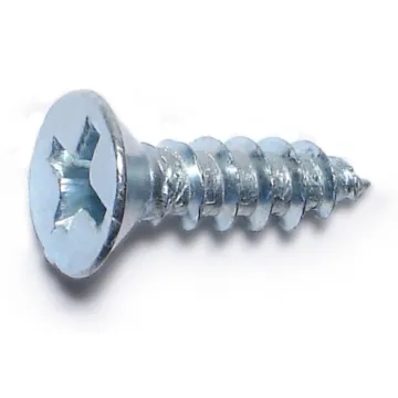#8 x 5/8" Phillips Flat Head, Wood Screw, Zinc 