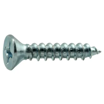 #8 x 7/8" Phillips Flat Head, Wood Screw, Zinc 