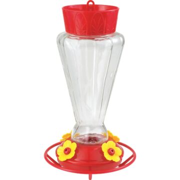 More Birds Glass Royal Hummingbird Feeder - 28 oz Capacity