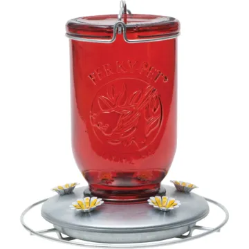 Perky-Pet Glass Mason Jar Hummingbird Feeder - 32 oz Capacity
