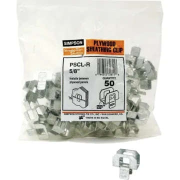 Simpson Strong-Tie 5/8 In. 20 ga Galvanized Steel Plywood Clip (50-Pack)