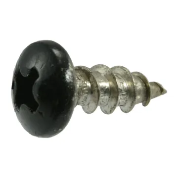#10 x 1/2" Phillips Pan Head, Sheet Metal Screw, Stainless Steel, Black 