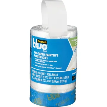 3M ScotchBlue Pre-Taped Painter's Plastic, 24 In. x 30 Yd., 1 Roll