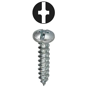 Titan™ #8 x 2 in Pan Head Slotted/Phillips Sheet Metal Screw