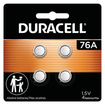 Duracell 76A Alkaline Button Cell 4 pk