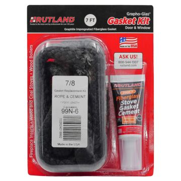 Rutland 7/8" x 7' Rope Stove Gasket Kit