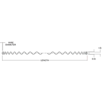 CENTURY SPRING 1-3/4 in 36 in Carbon Steel Compression Spring