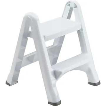Rubbermaid White 2-Step Folding Step Stool