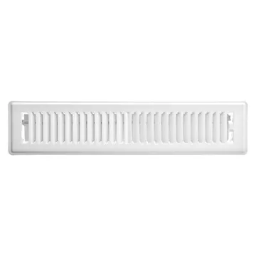 Imperial 2-1/4-in x 14-in Floor Register, Steel, Louvered, White