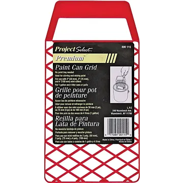 Linzer Bucket Grid, 9 in L, 4-3/4 in W, Plastic, Red, For: 1 gal Can