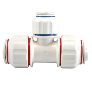 Jones Stephens 3/4" x 3/4" x 1/2" Twist to Lock Plastic Tee Union