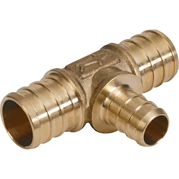 SHARKBITE Barb Reducing Brass PEX Tee (Brass) 3/4 in. x 3/4 in. x 1/2 in.