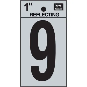 HY-KO Hy-Ko Vinyl 1 In. Reflective Adhesive Number Nine
