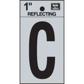 HY-KO Hy-Ko Vinyl 1 In. Reflective Adhesive Letter, C