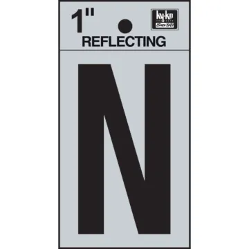 Hy-Ko Vinyl 1 In. Reflective Adhesive Letter, N