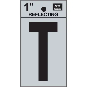 HY-KO Hy-Ko Vinyl 1 In. Reflective Adhesive Letter, T