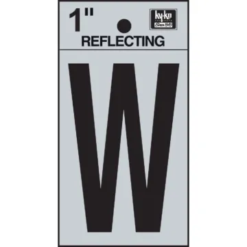HY-KO Hy-Ko Vinyl 1 In. Reflective Adhesive Letter, W