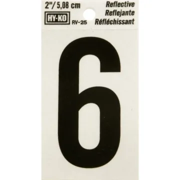 HY-KO Hy-Ko Vinyl 2 In. Reflective Adhesive Number Six