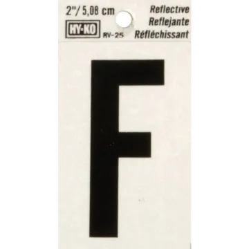 HY-KO Hy-Ko Vinyl 2 In. Reflective Adhesive Letter, F