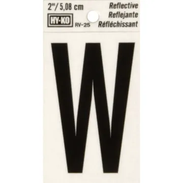 HY-KO Hy-Ko Vinyl 2 In. Reflective Adhesive Letter, W