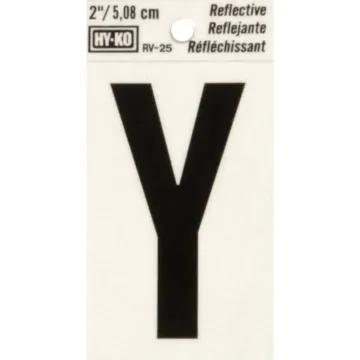 HY-KO Hy-Ko Vinyl 2 In. Reflective Adhesive Letter, Y